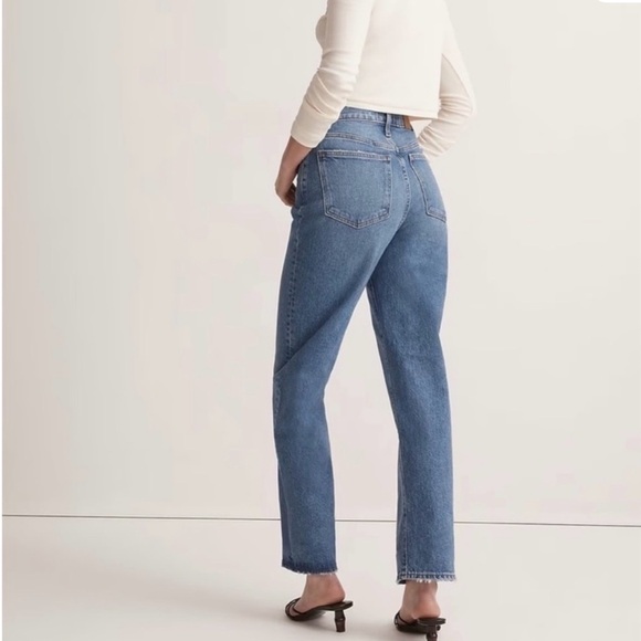 Madewell Perfect Vintage Straight Jeans 100% Cotton Rigid Denim   Size 33 - Picture 10 of 12